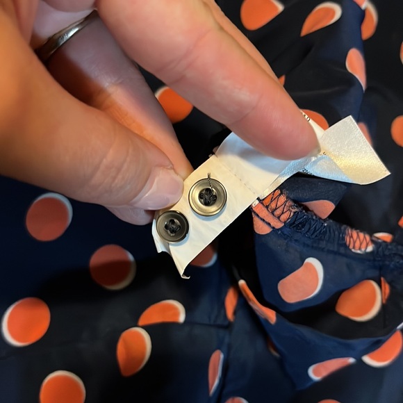 Blue with Orange Polka Dotted Dress! - Picture 7 of 7